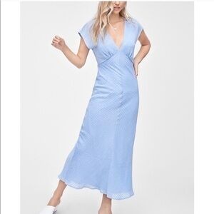 Baby Blue Casual Midi/ Maxi Dress
